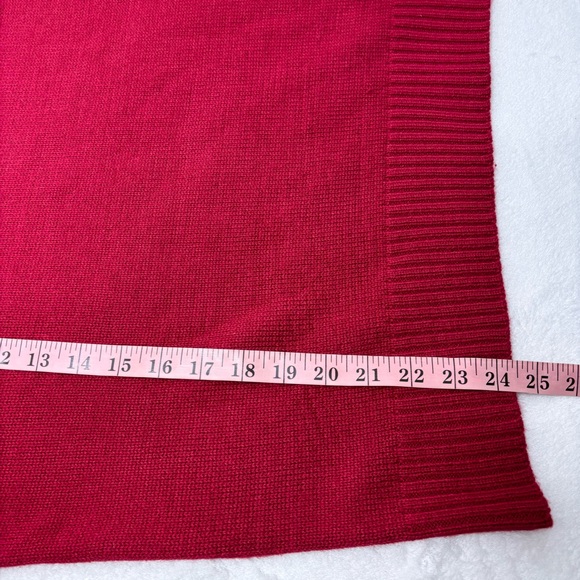 Leopard Print Knitted Red Pullover Sweater Size L - Picture 8 of 11